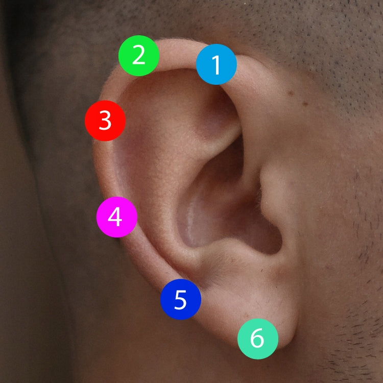 2x ELECTRODES EAR AURICULOTHERAPY CLIPS Medical device no