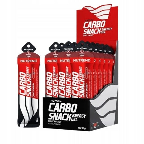 2x ENERGY GEL CARBOHYDRATES CAFFEINE BETA-ALANINE 18x50g NUTREND Expiration date at least six months from the date of purchase