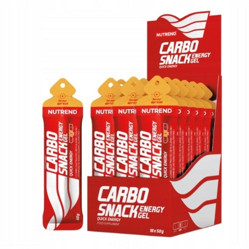 2x ENERGY GEL CARBOSNACK 31g CARBOHYDRATES BETA-ALANINE 18x50g NUTREND Expiration date at least six months from the date of purchase