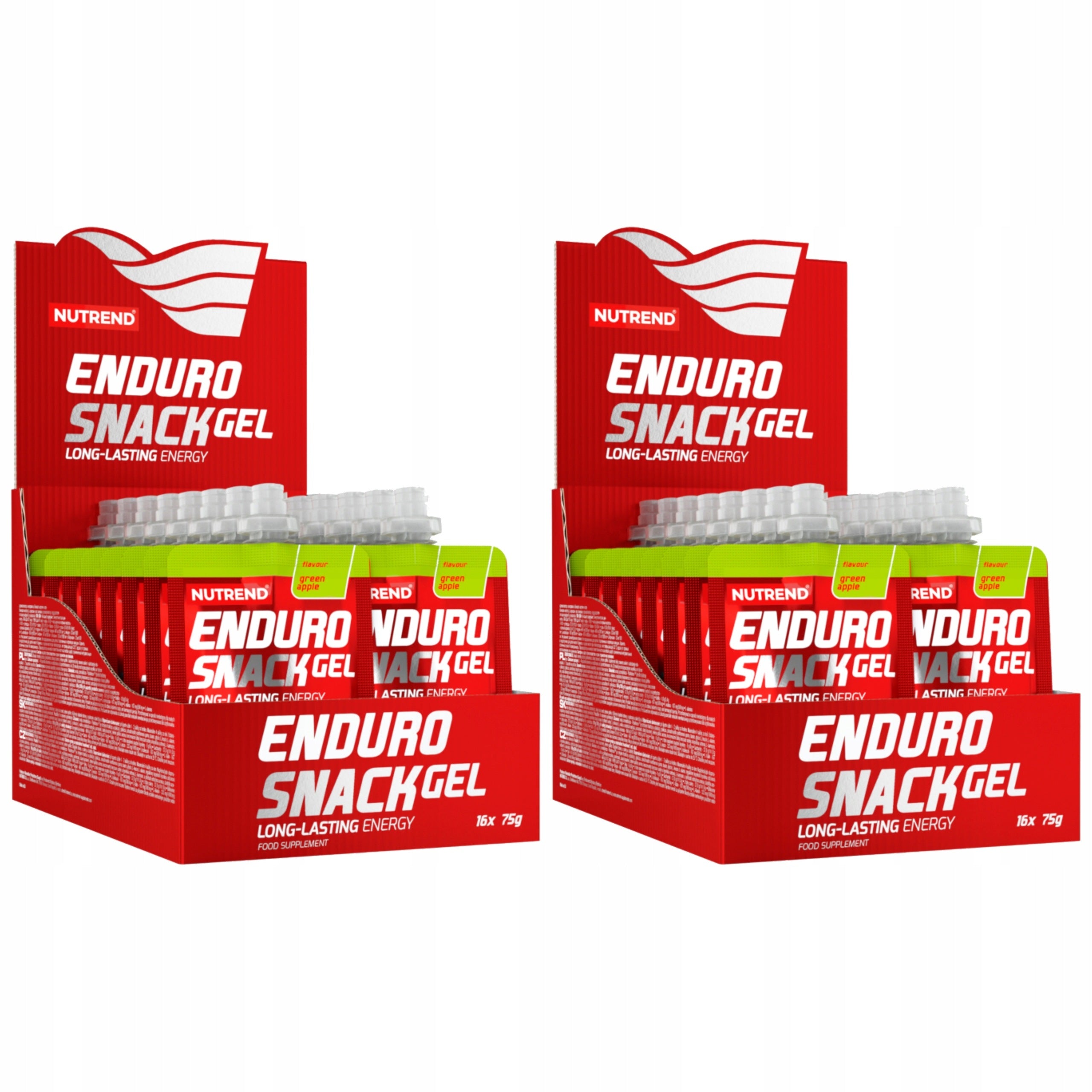 2x ENERGY GEL ENDUROSNACK BCAA TAURINE PALATINOSE 16x75g NUTREND