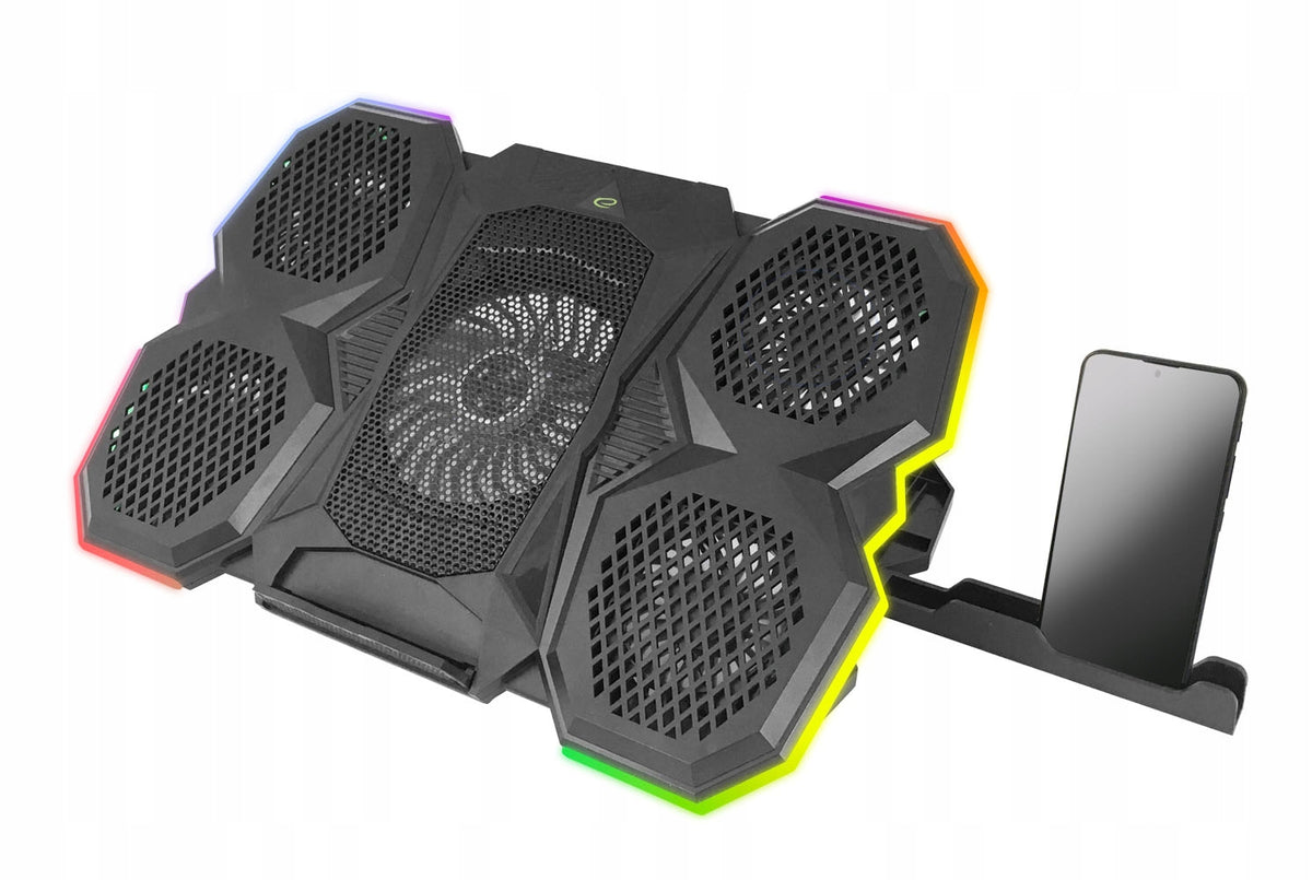 2x ESPERANZA GAMING COOLING STAND WITH RGB BREV LED PHONE STAND Manufacturer Esperanza