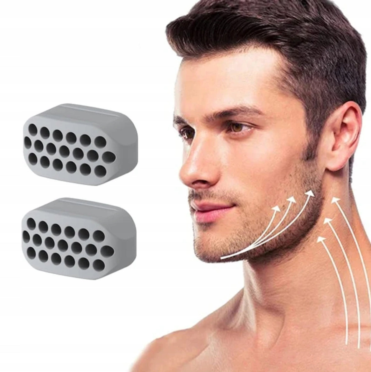 2x EXERCISE RUBBER INSTRUMENT MUSCLE EXERCISE JAWLINE JAW