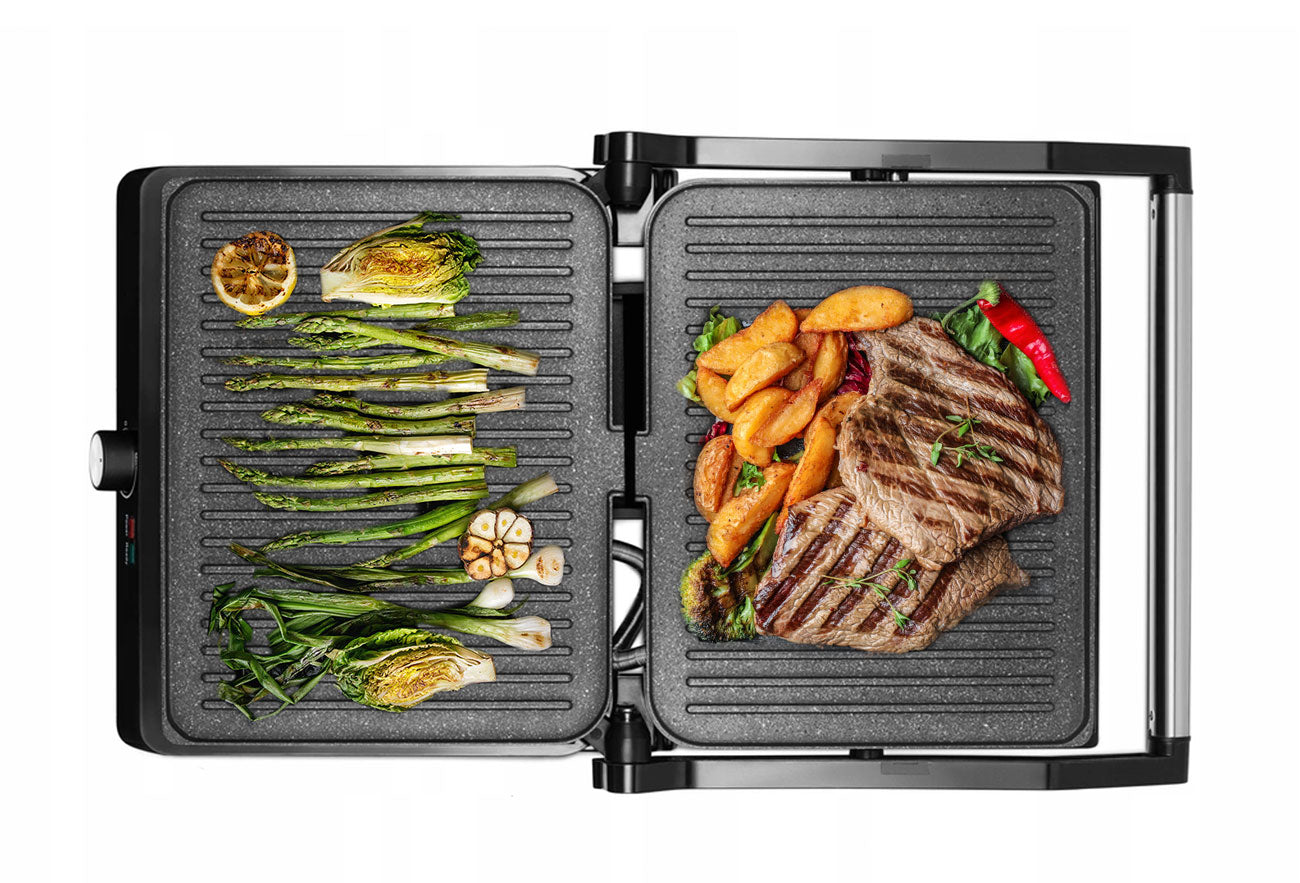 2x Electric Grill Mozano Grill Chef Black 2200w Large Model Grill Chef