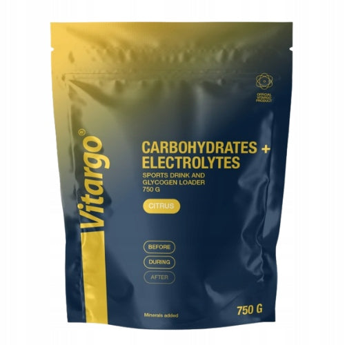 2x Electrolytes Vitargo Carbohydrates Electrolyte 750g Lemon Expiration date at least six months from the date of purchase
