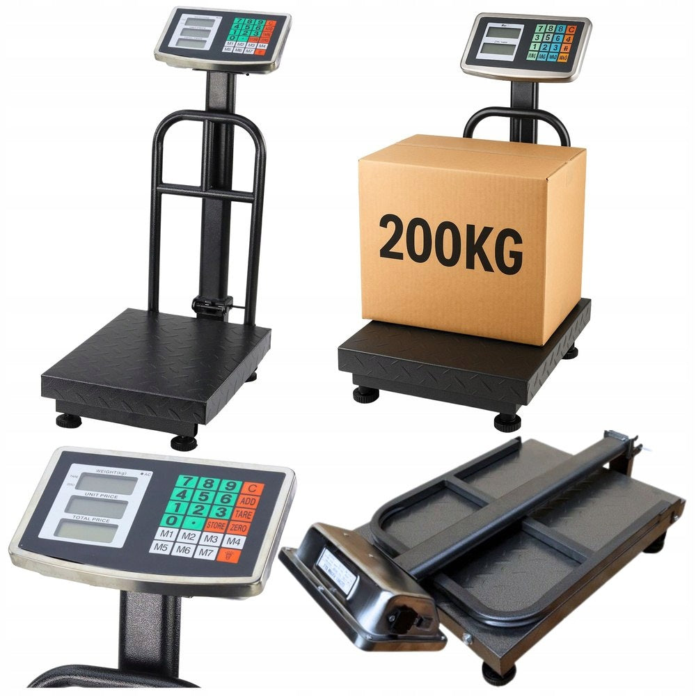 2x Electronic Scale LCD Platform Storage Accuracy up to 20g 200kg