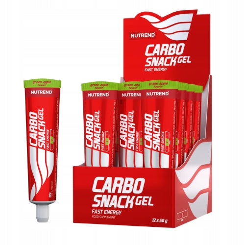 2x Energy Gel NUTREND Carbosnack 12x50g Apple Beta-Alanine Training Expiration date at least six months from the date of purchase