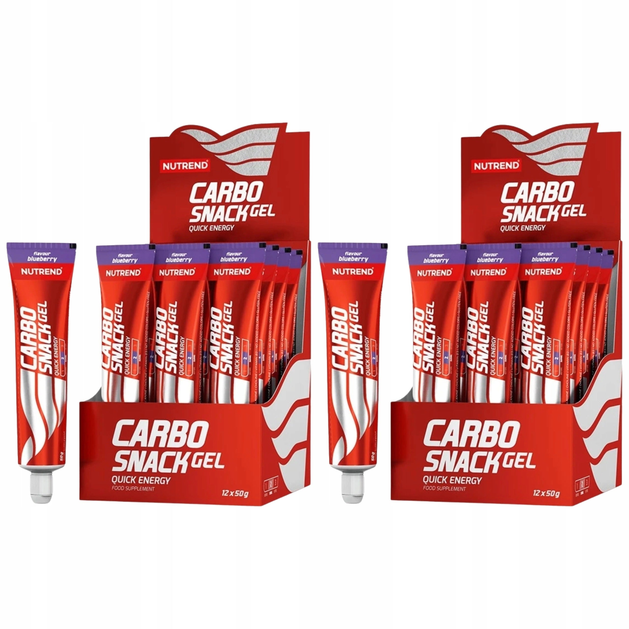 2x Energy Gel NUTREND Carbosnack 12x50g Apple Beta-Alanine Training
