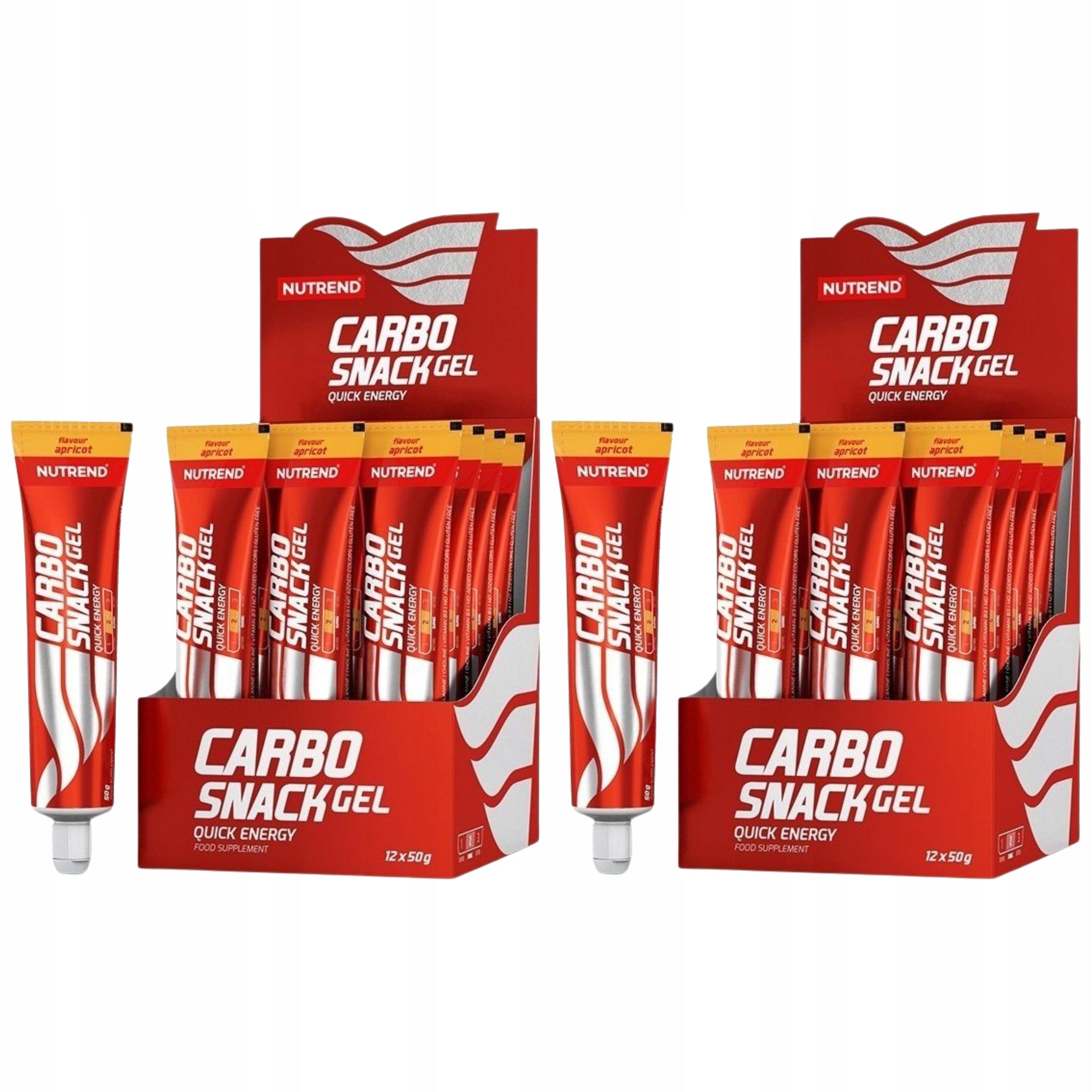 2x Energy Gel NUTREND Carbosnack 12x50g Apple Beta-Alanine Training