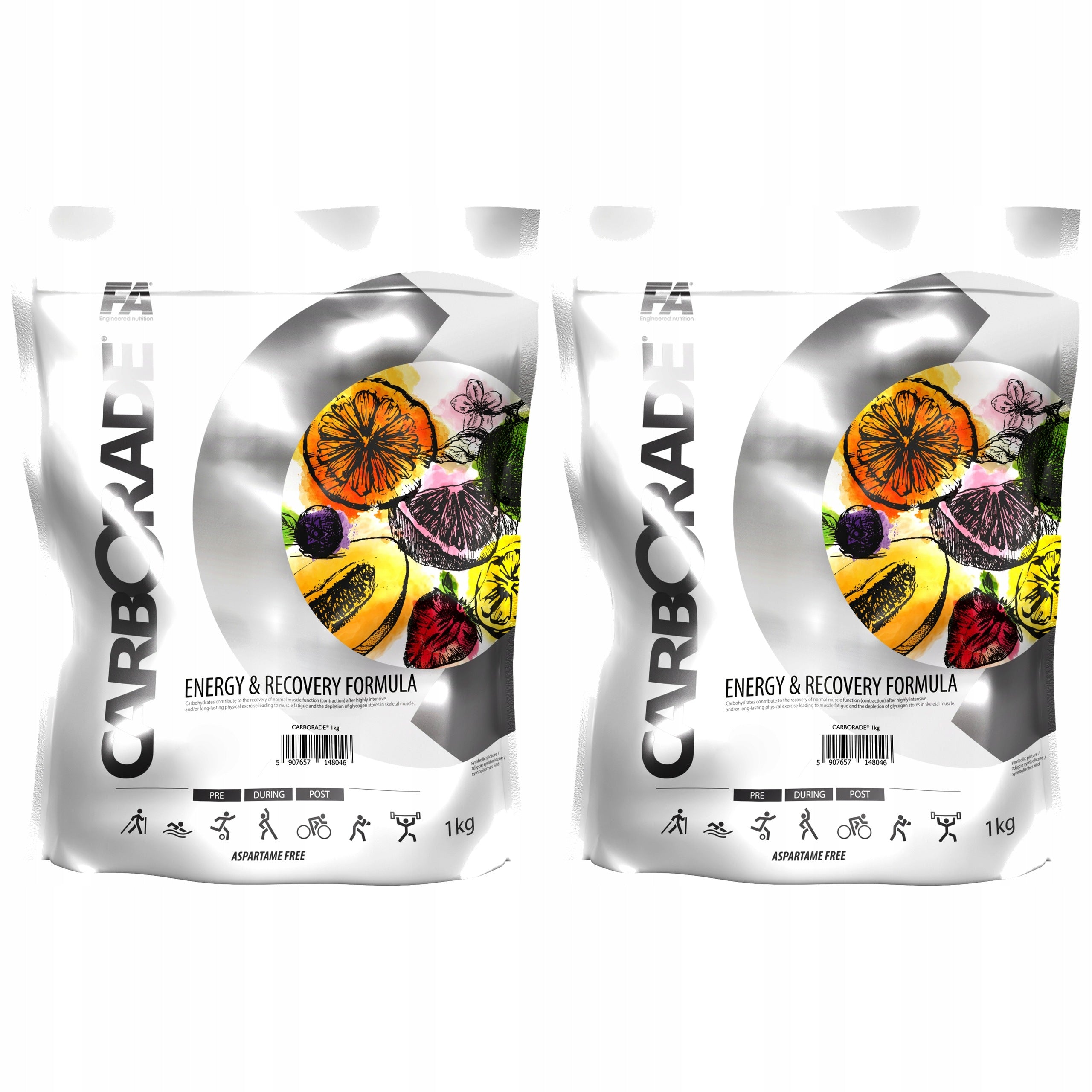 2x FA CARBORADE 1000g CARBOHYDRATES CARBO ENERGY STRENGTH
