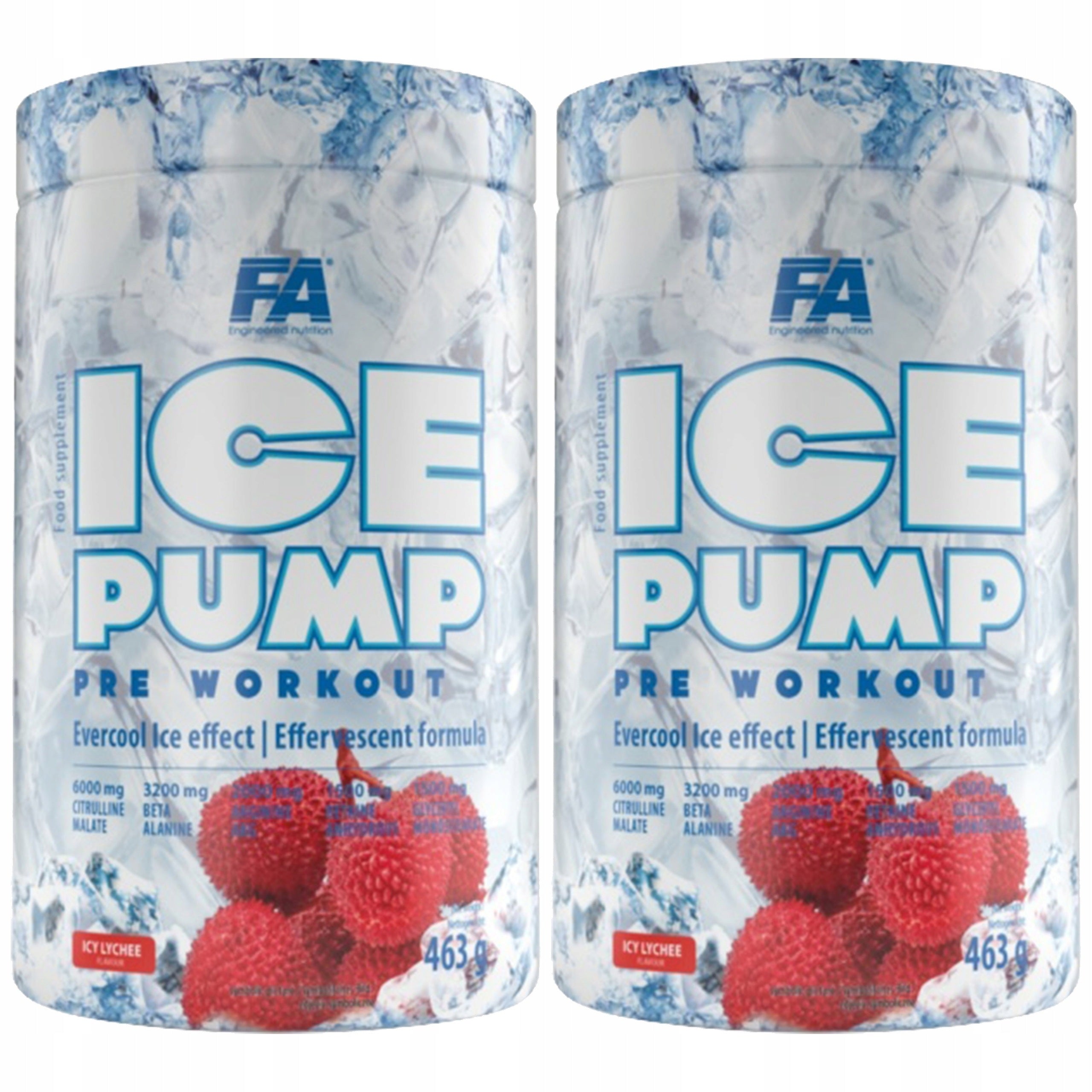 2x FA Ice Pump 463g STRONG PRE-WORKOUT PUMP