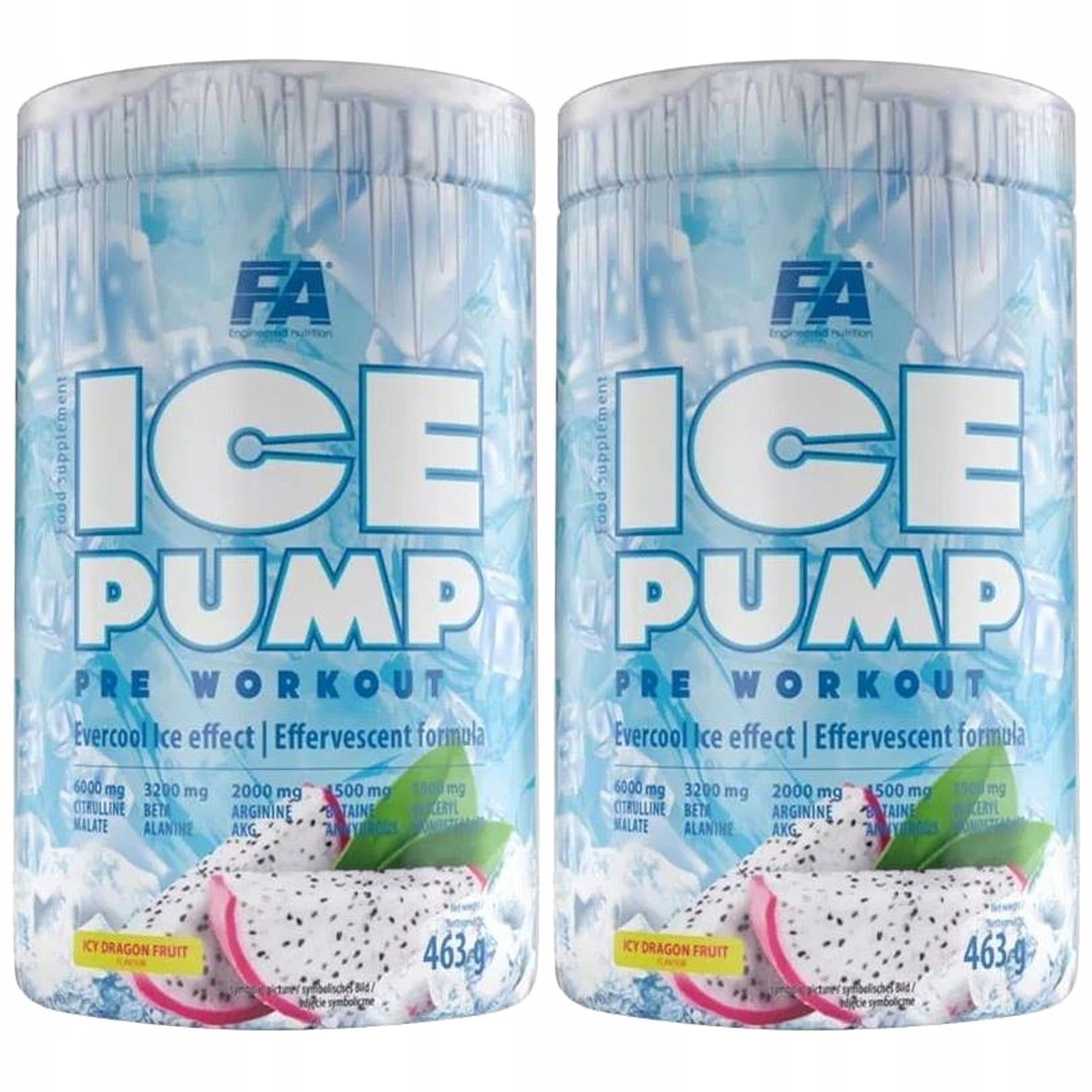 2x FA Ice Pump 463g pre-workout citrulline beta-alanine AAKG