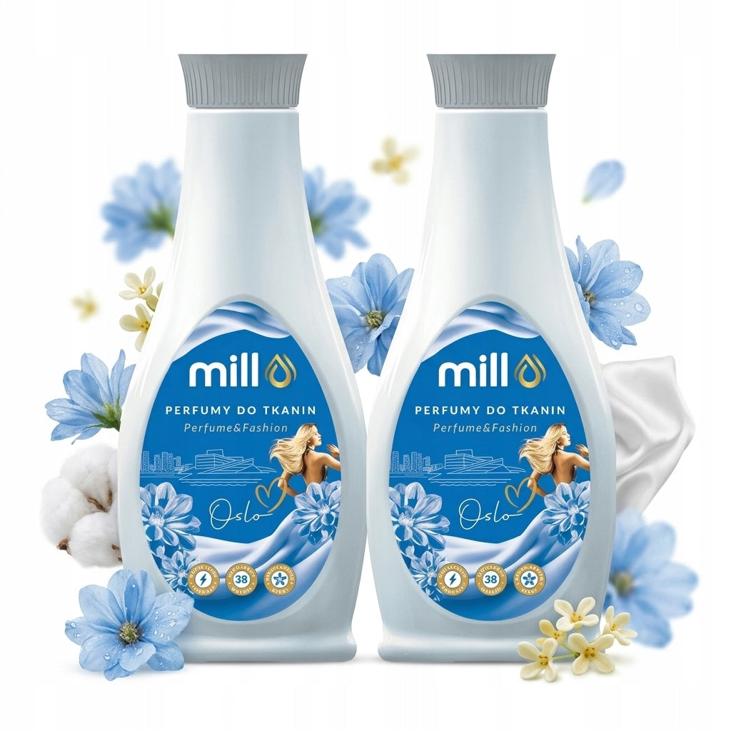 2x FABRIC PERFUME SOFTENER PERMANENT FRAGRANCE MILL OSLO 750ml