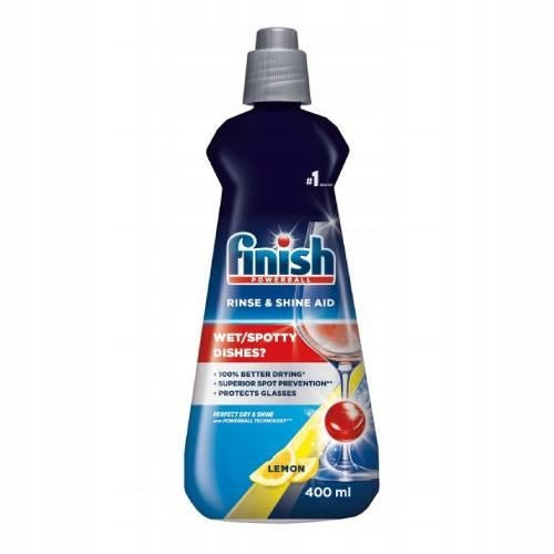 2x FINISH SHNE DISHWASHER LEMON POLISHER 400ml