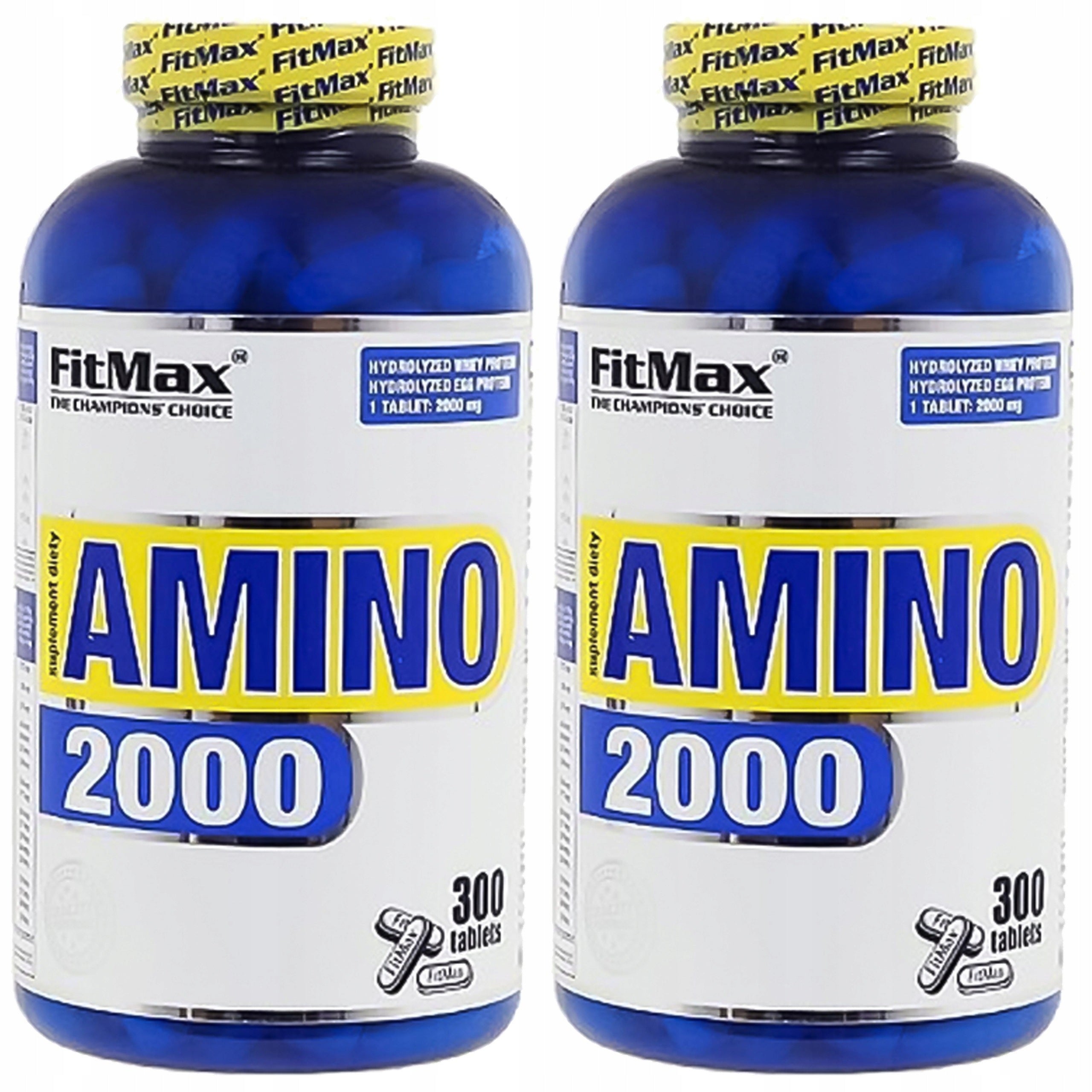 2x FITMAX Amino 2000 300 tablets BCAA EAA amino acids Protein Mass Strength