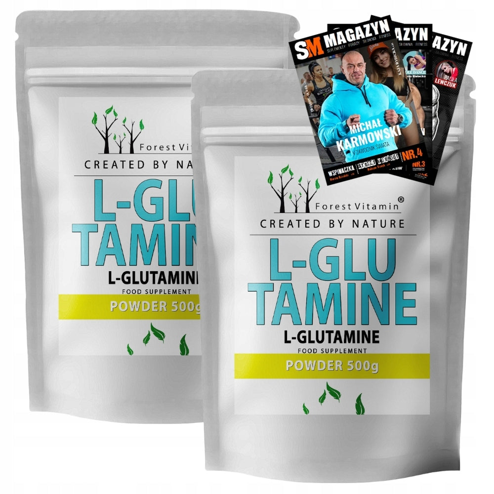 2x FOREST VITAMIN L-GLUTAMINE 500 g INTESTINAL CAPACITY REGENERATION FATIGUE