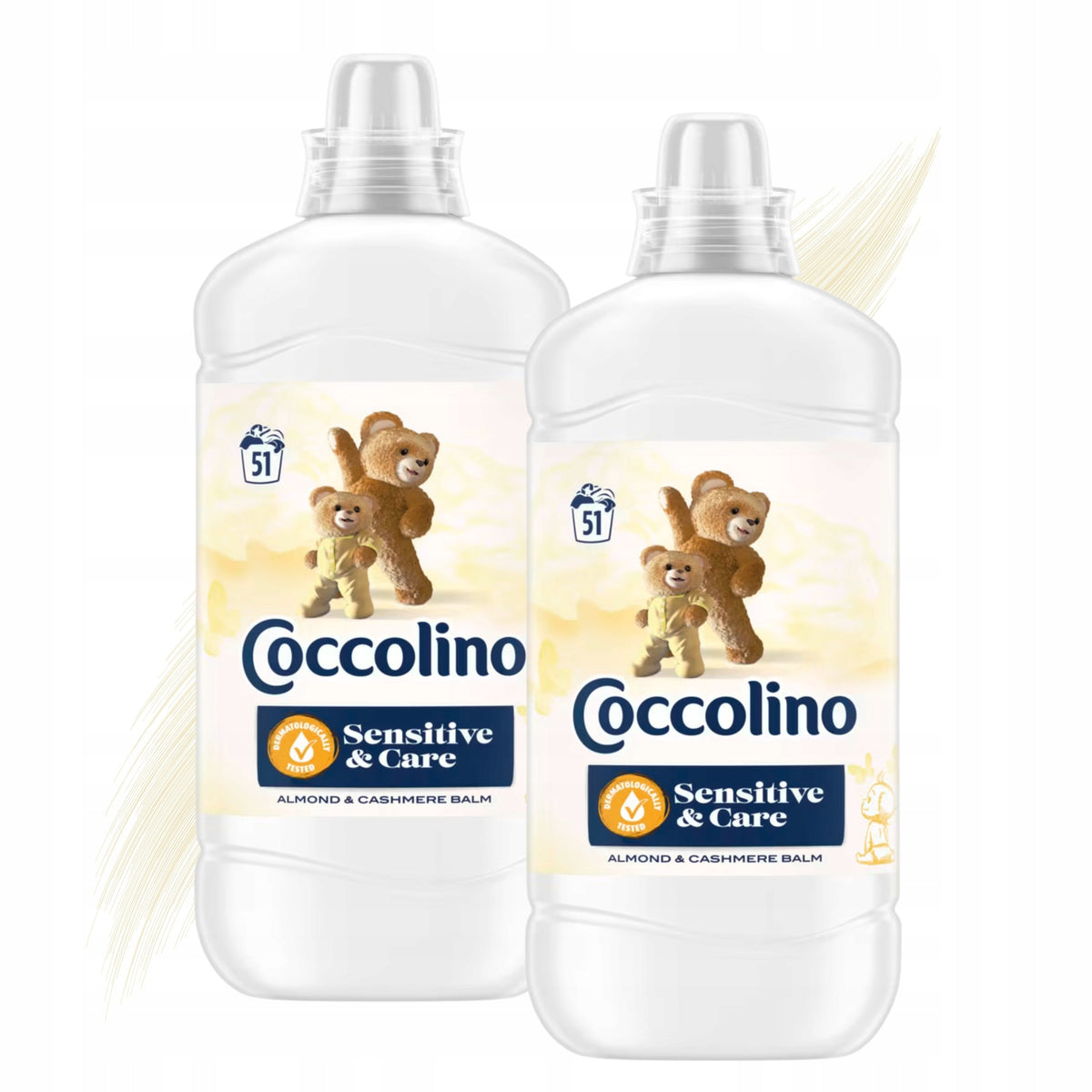 2x Fabric Rinsing Liquid Coccolino Sensitive Scent Cashmere Almond 1,2l