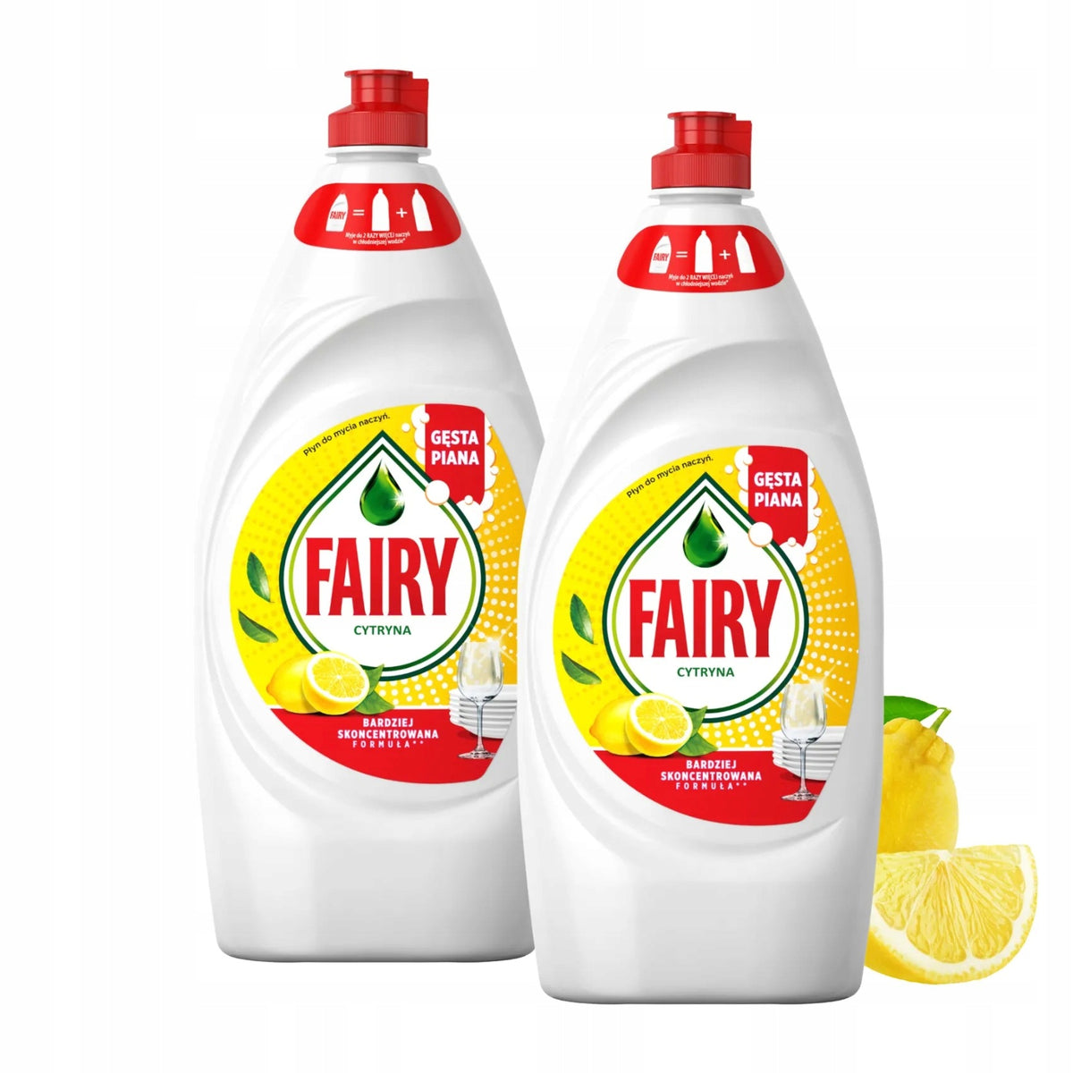 2x Fairy Lemon dishwashing liquid 0,9 l