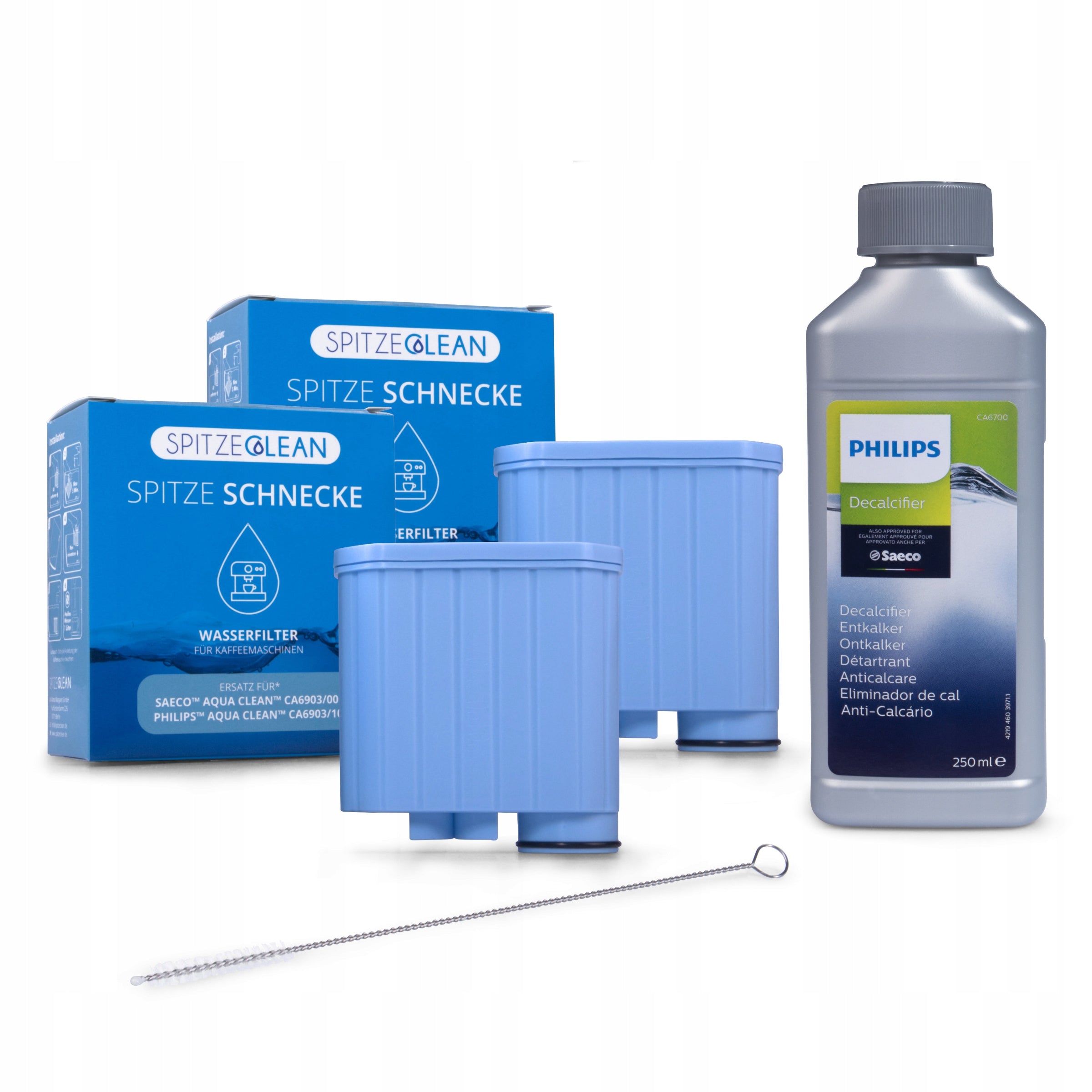 2x Filter for Saeco INCANTO + descaler CA6700/10
