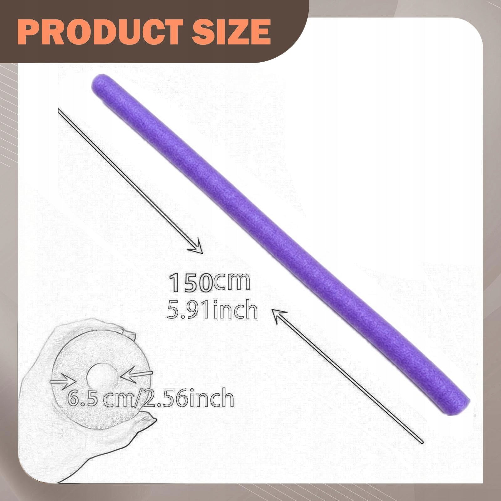 2x Foam Pool Noodles Foam Tubes Reusable Buoyant Sticks 59 inch Purple Brand no brand