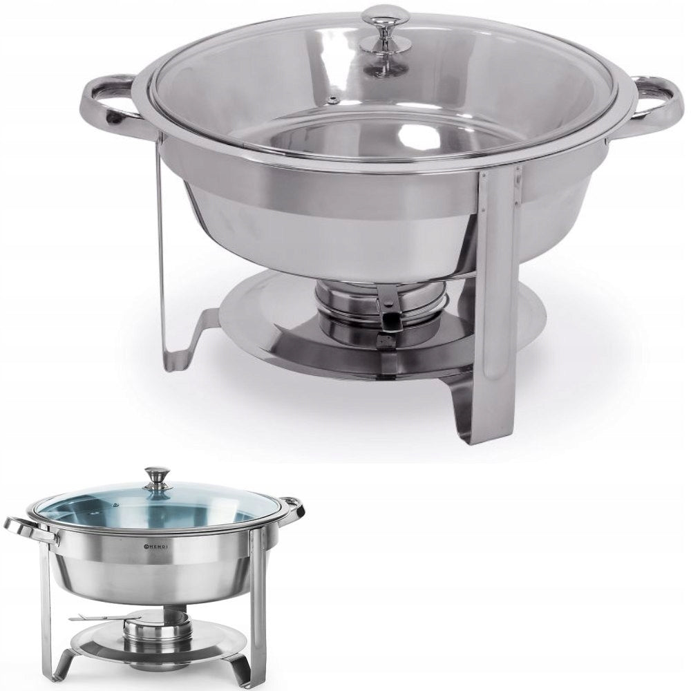 2x Food warmer for paste round steel diameter 345mm 3.5l - Hendi 47 Brand Hendi