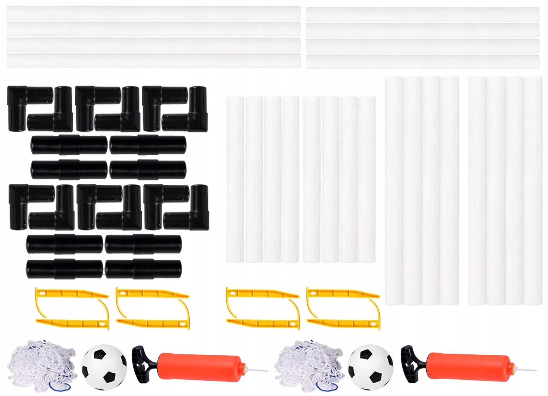 2x Football Goal for Kids Training Set with Ball and Pump Folding Product width 120 cm