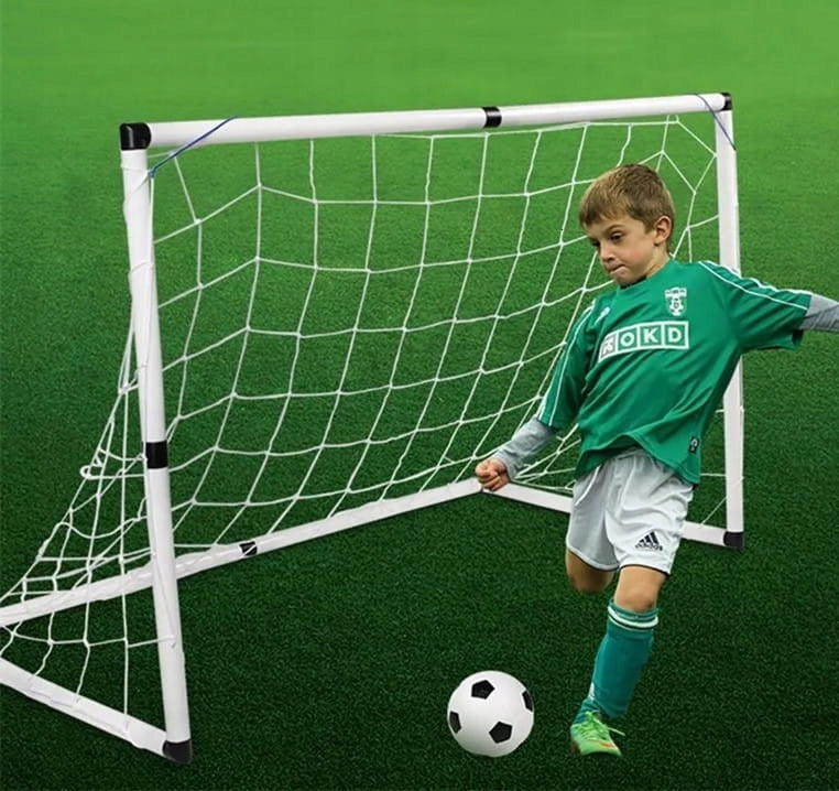 2x Football Goal for Kids Training Set with Ball and Pump Folding Set elements Football Set