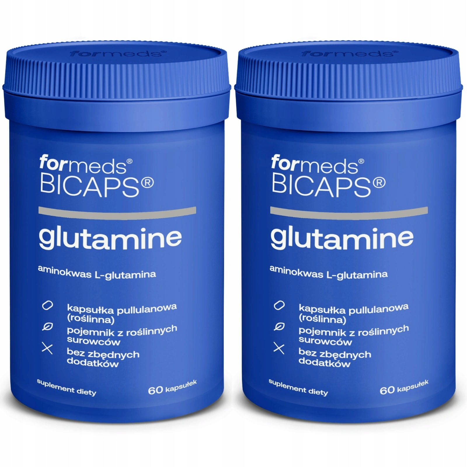 2x Formeds BICAPS glutamine 60 capsules PURE L-GLUTAMINE Intestine Muscle