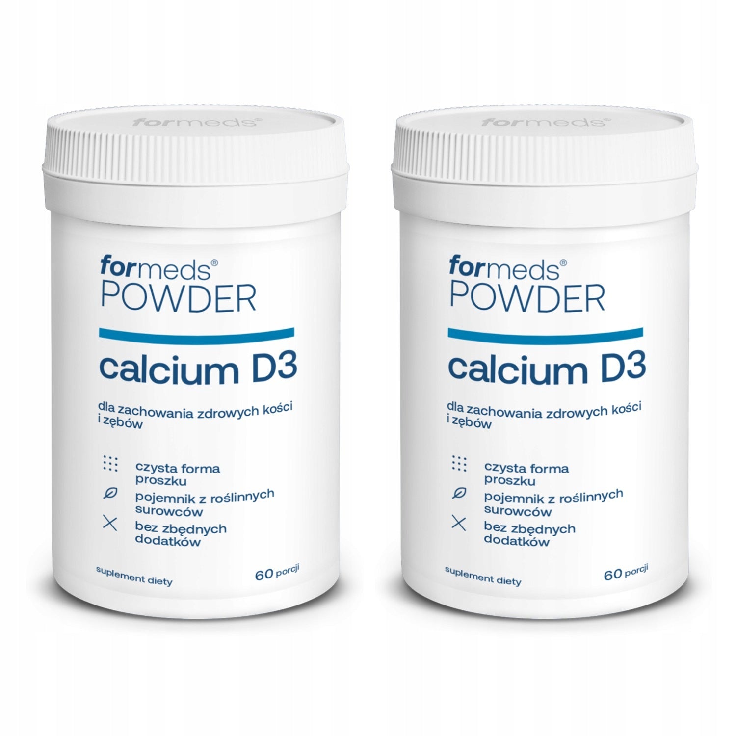 2x Formeds Powder Calcium D3 calcium citrate + Vitamin D3 60 servings