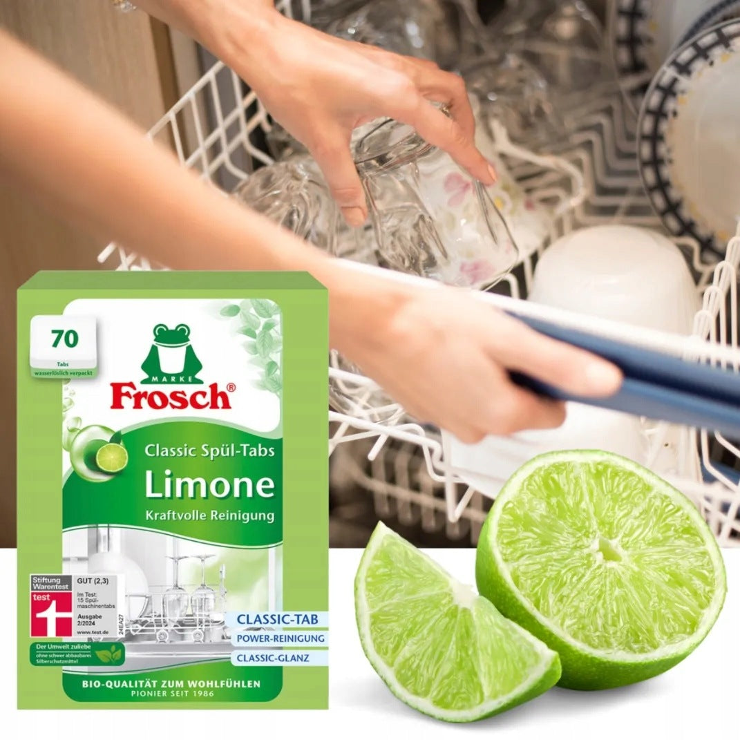 2x Frosch Classic Limone Dishwasher Tablets Effective 70 Pack Packaging status original
