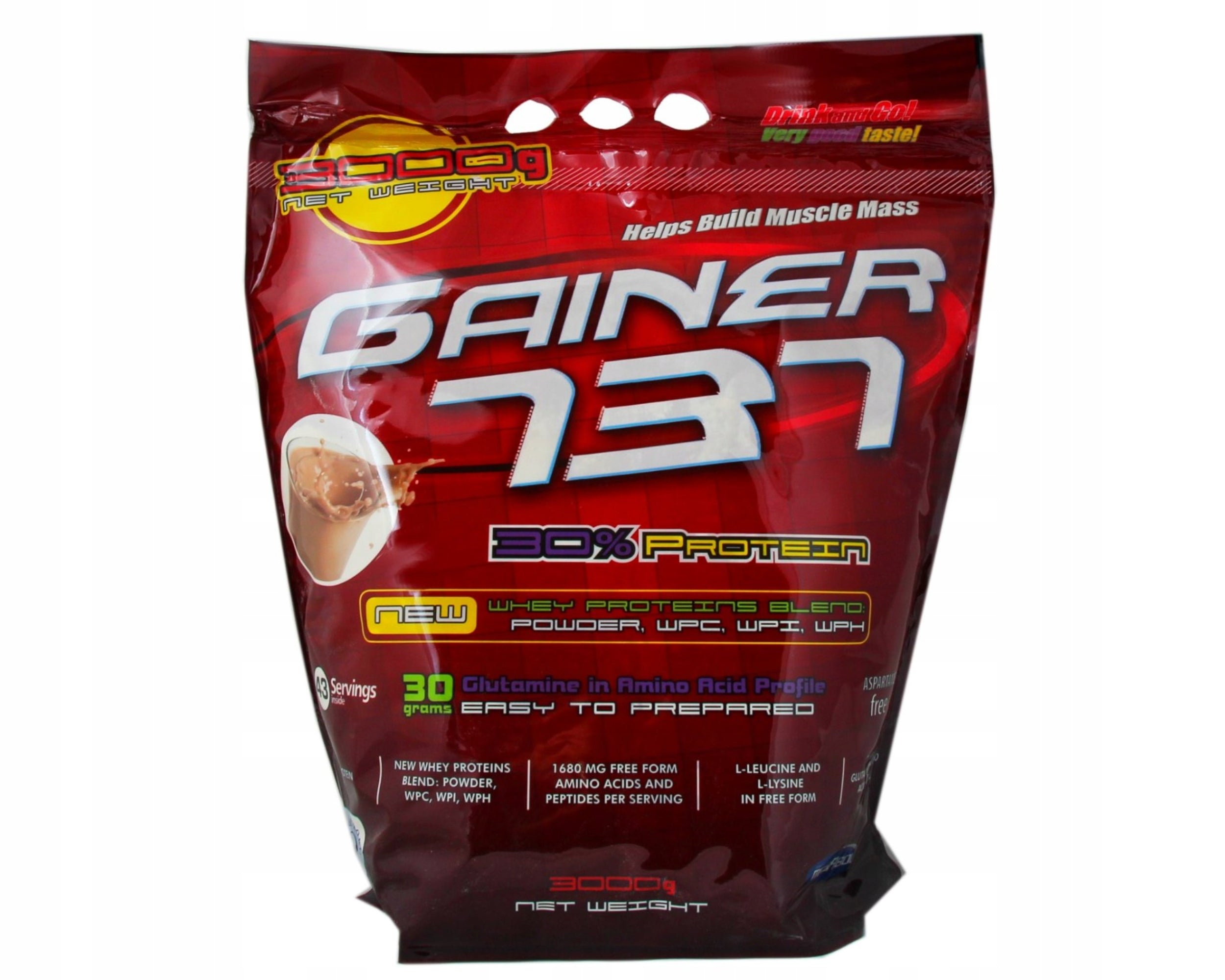 2x GAINER 737 3000g MEGABOL 3kg Mass Gainer - Toffee Flavor Brand Megabol