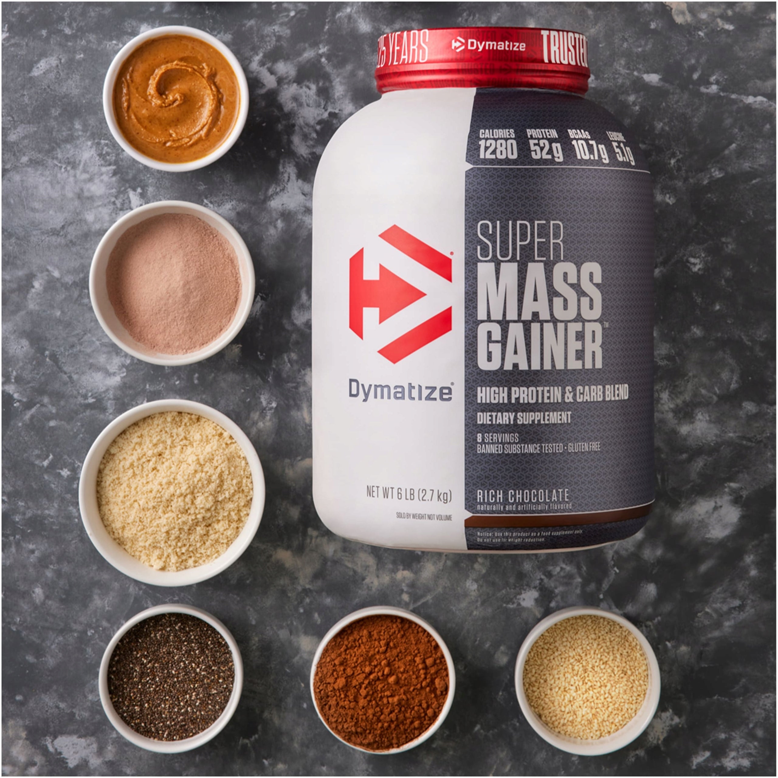 2x GAINER SUPER MASS PROTEIN CARBOHYDRATES 2943 DYMATIZE Brand Dymatize