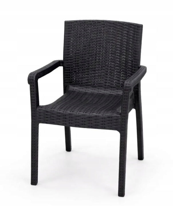 2x GARDEN CHAIR TECHNORATTAN ANTHRACITE comfortable durable rainproof Manufacturer code 31332