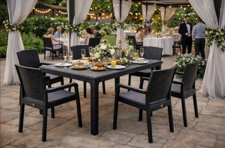 2x GARDEN CHAIR TECHNORATTAN ANTHRACITE comfortable durable rainproof Number of items in the set 2