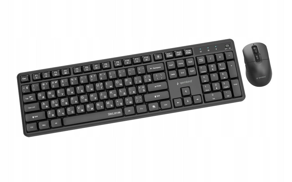 2x GEMBIRD WIRELESS KEYBOARD SET +SILENT KEY PRO BUSINESS MOUSE, C Keyboard type membrane