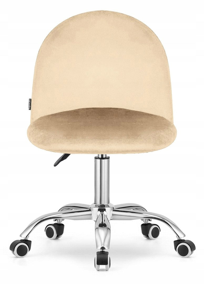 2x GLORIA OFFICE CREAM VELVET swivel chair Brand Lugano