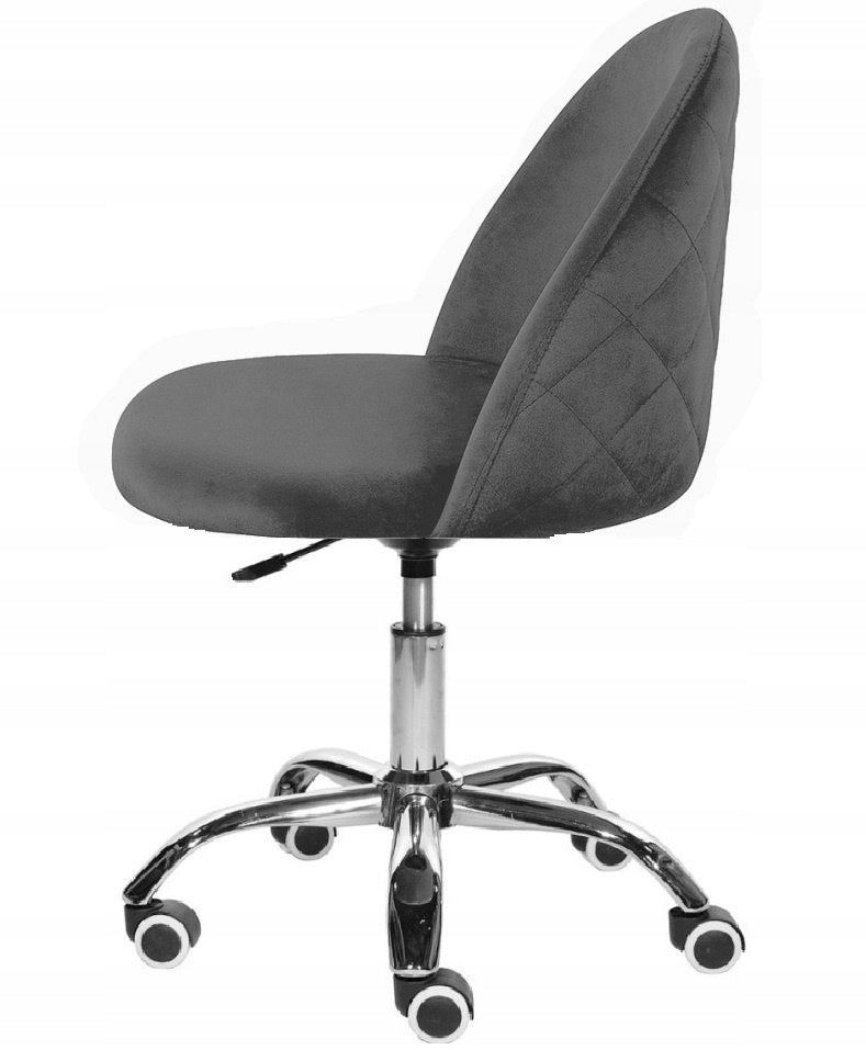 2x GLORIA OFFICE DARK GREY VELVET swivel chair