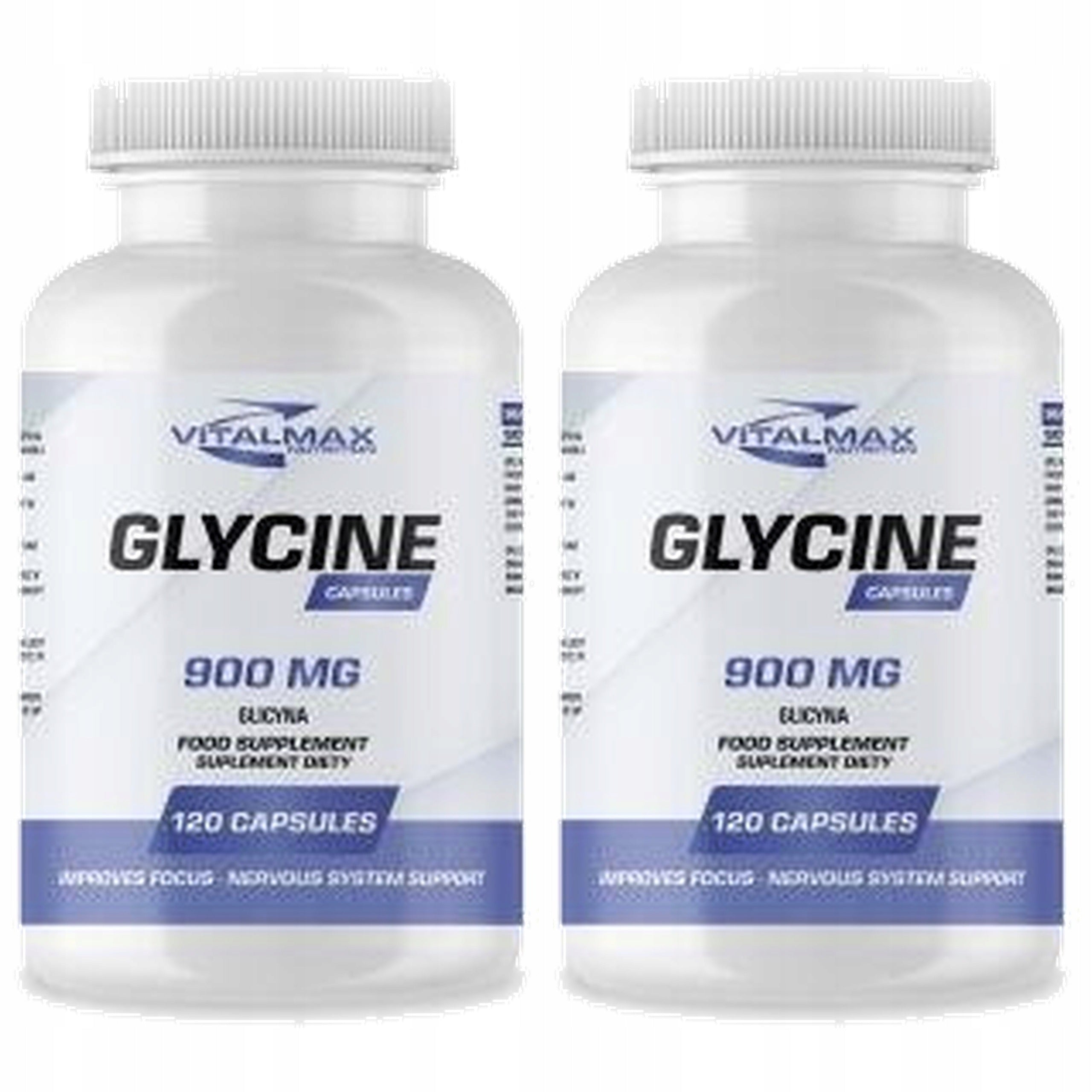 2x GLYCINE 900mg 120 capsules Sleep Concentration Memory Heart Diabetes