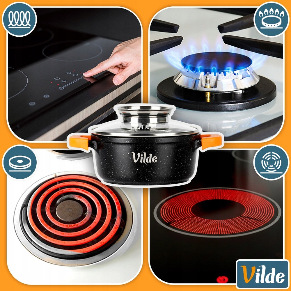 2x GRANITe pots set of gas pots induction VILDE 16 + 20 cm Number of items in the set 2