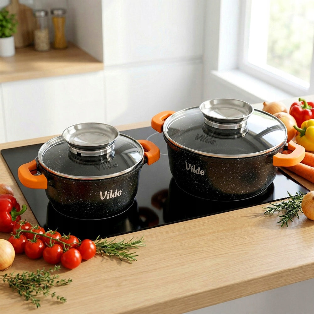 2x GRANITe pots set of gas pots induction VILDE 16 + 20 cm Packaging status original