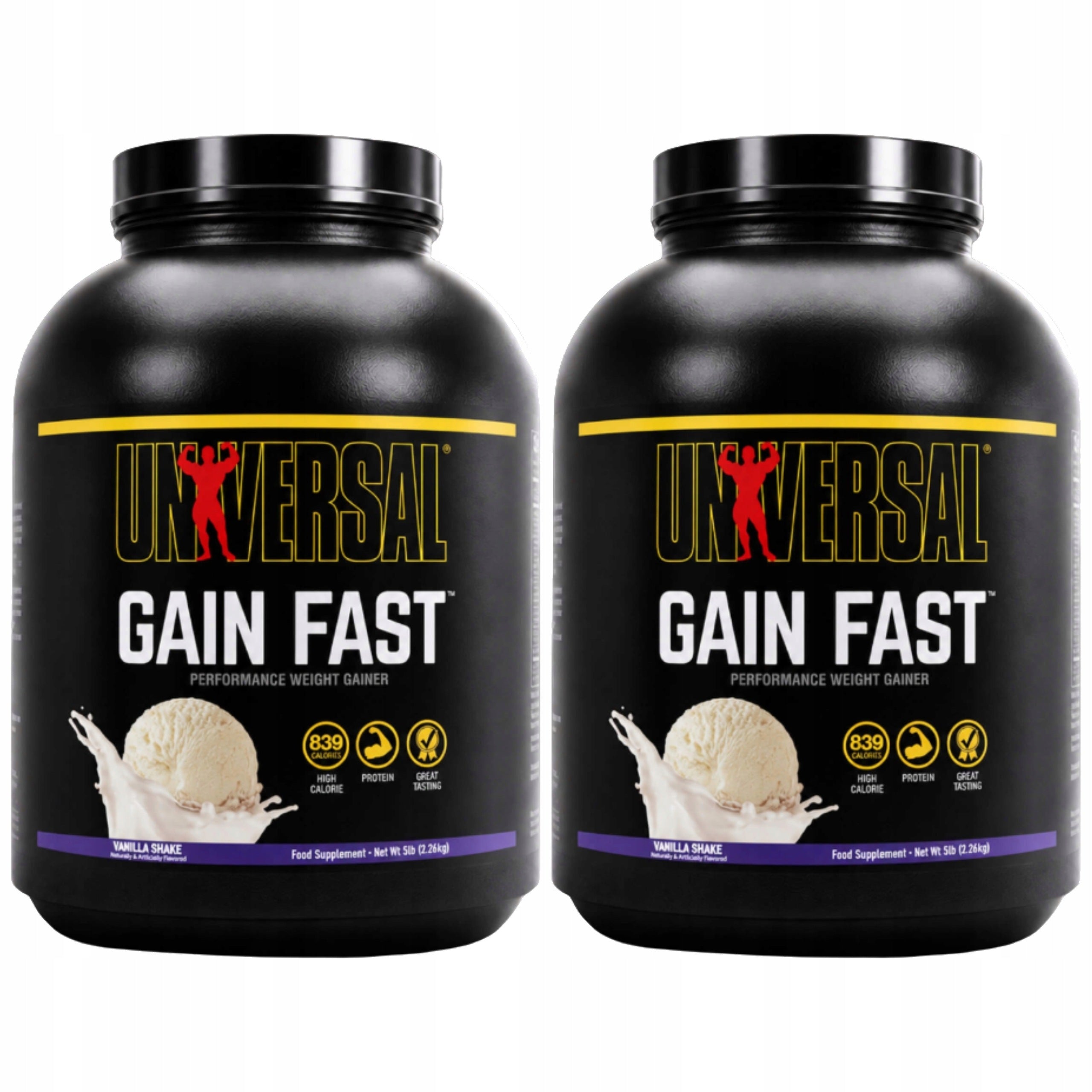 2x Gainer Protein Conditioner GAIN FAST 2260g Muscle Mass Vanilla UNIVERSAL