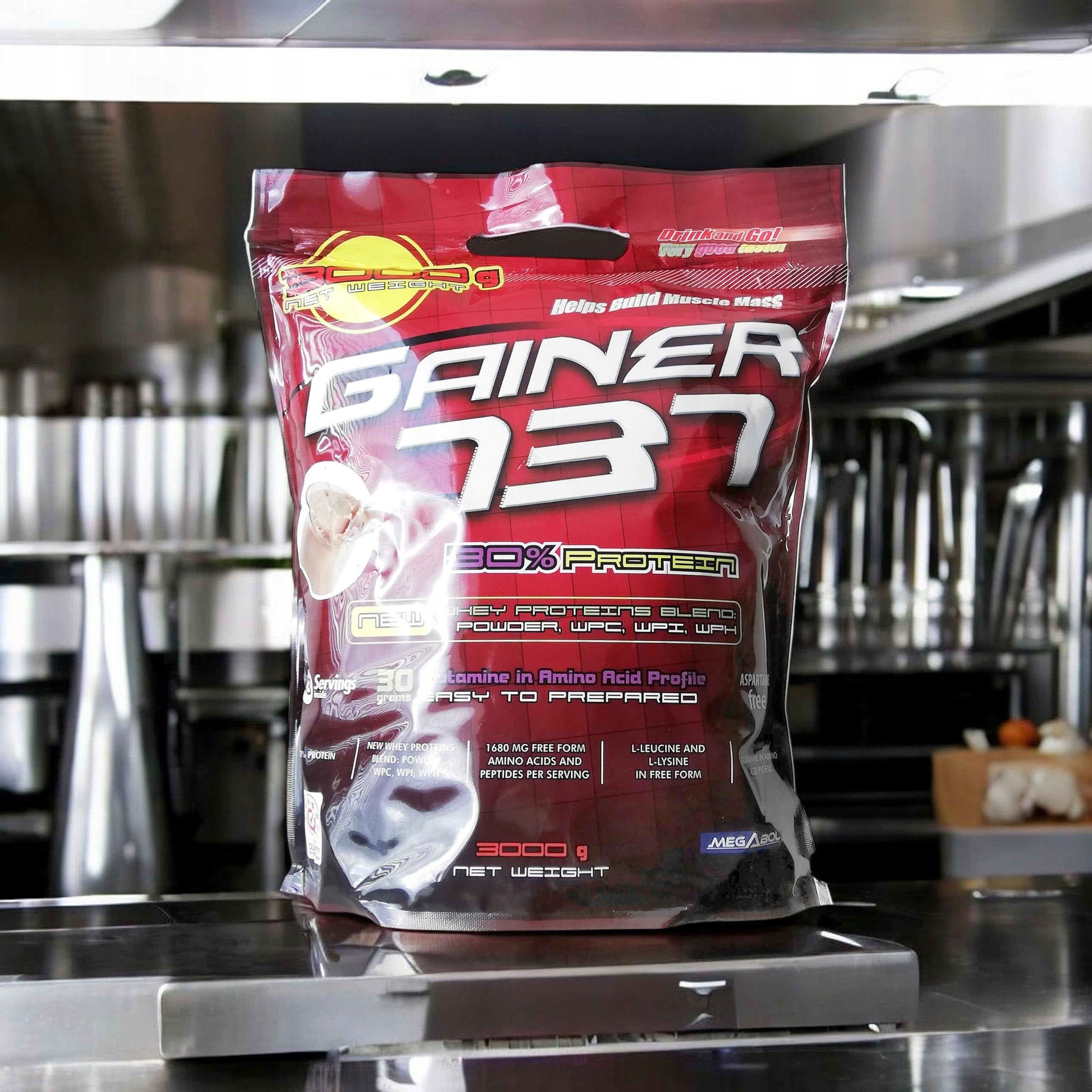 2x Gainer protein carbohydrates muscle mass 30% WPC WPI WPH MEGABOL Brand Megabol