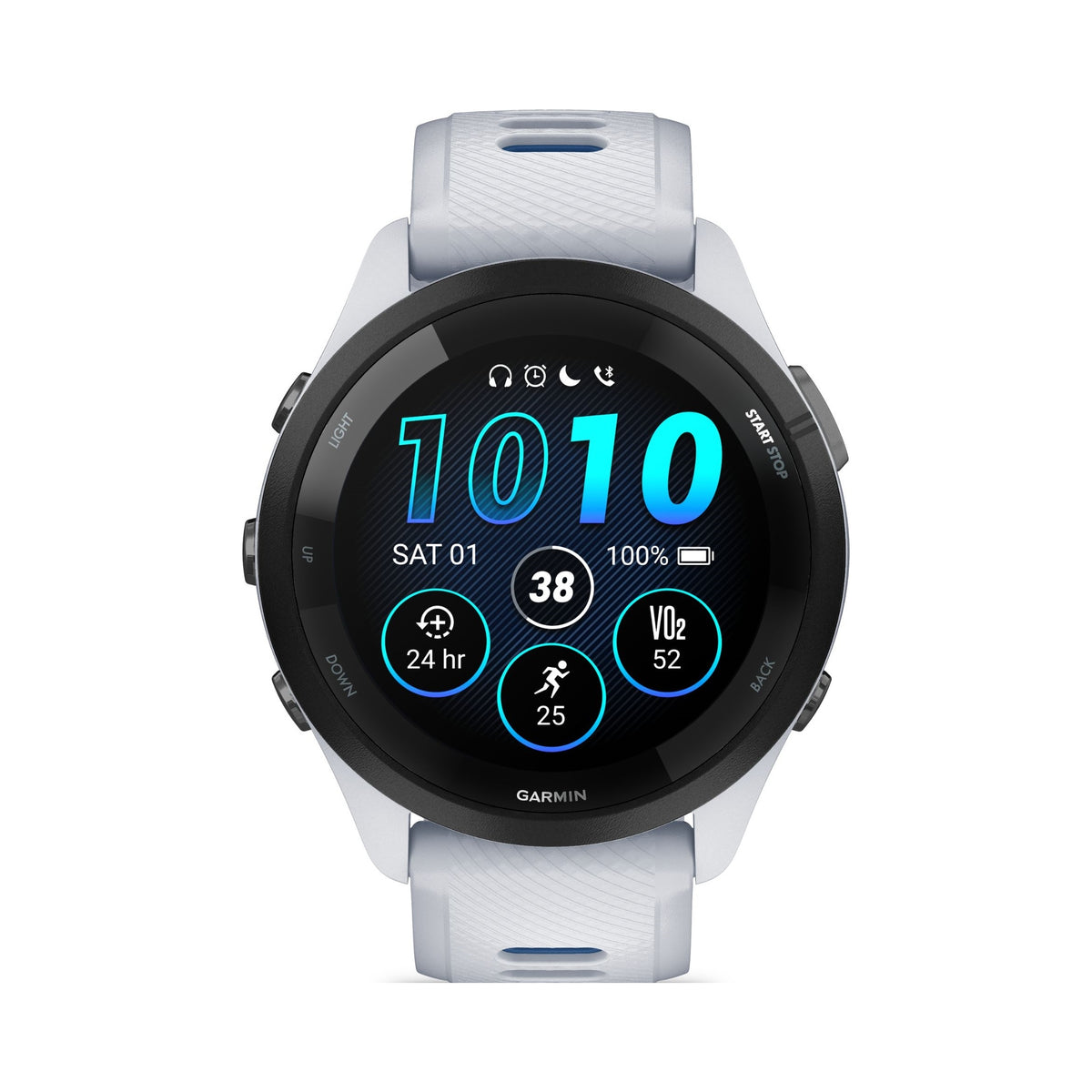 2x Garmin Forerunner 265 Watch, 46mm AMOLED Milk Quartz