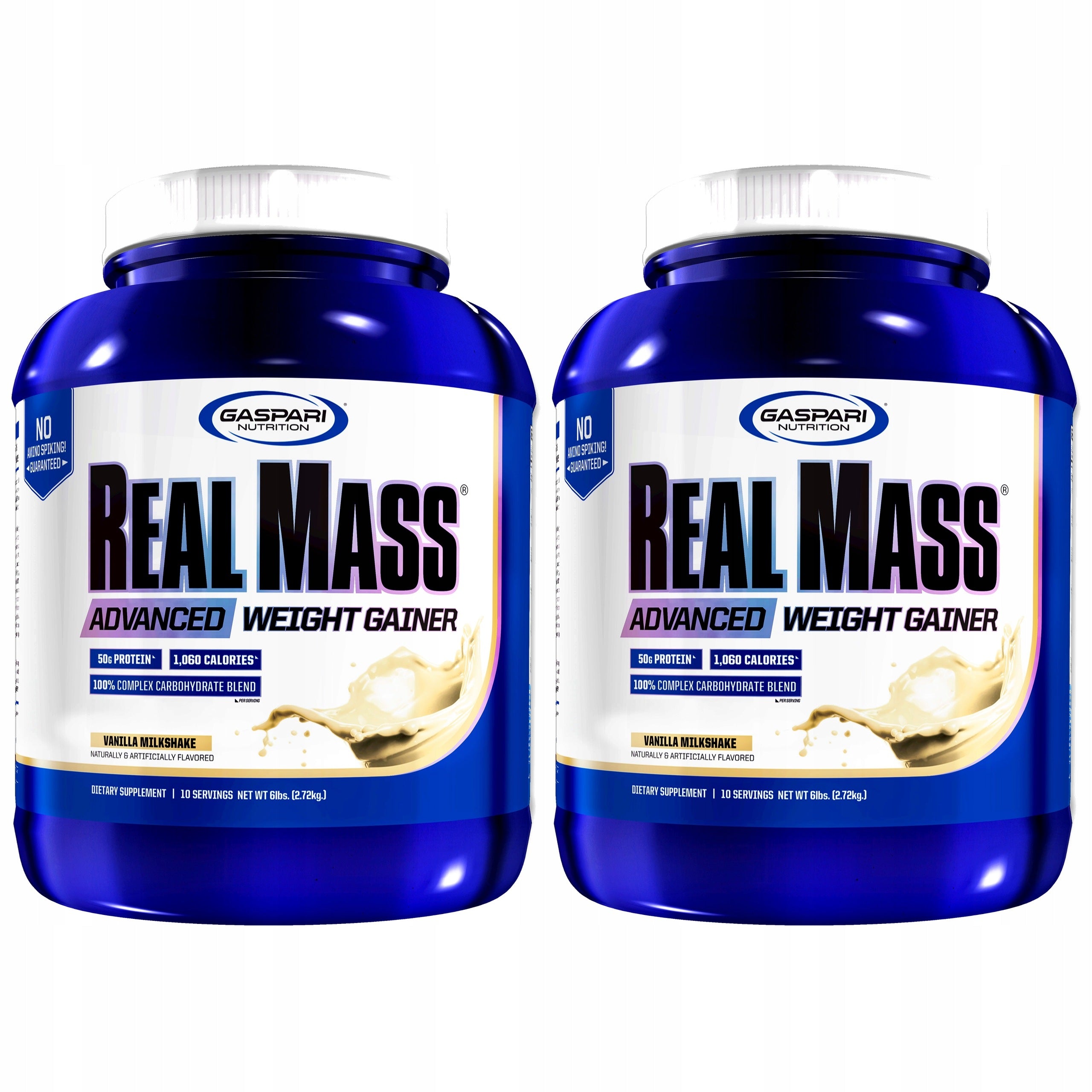 2x Gaspari Nutrition REAL MASS 2720 gGAINER PROTEIN MCT ENZYMES NUTRIENT PROTEIN
