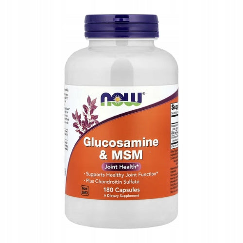 2x Glucosamine MSM Chondroitin 180 capsules Joints Cartilage NOW Expiration date at least six months from the date of purchase