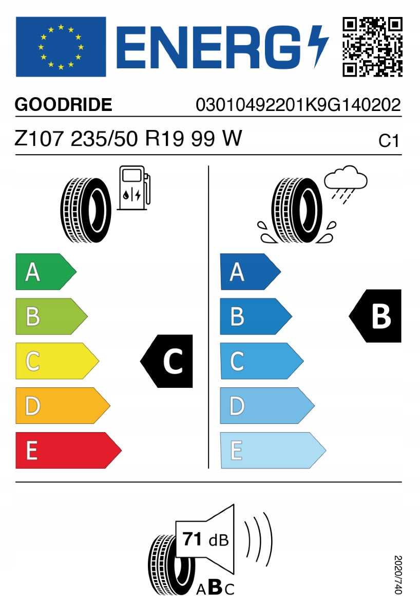 2x Goodride ZuperEco Z-107 235/50R19 99W Season summer