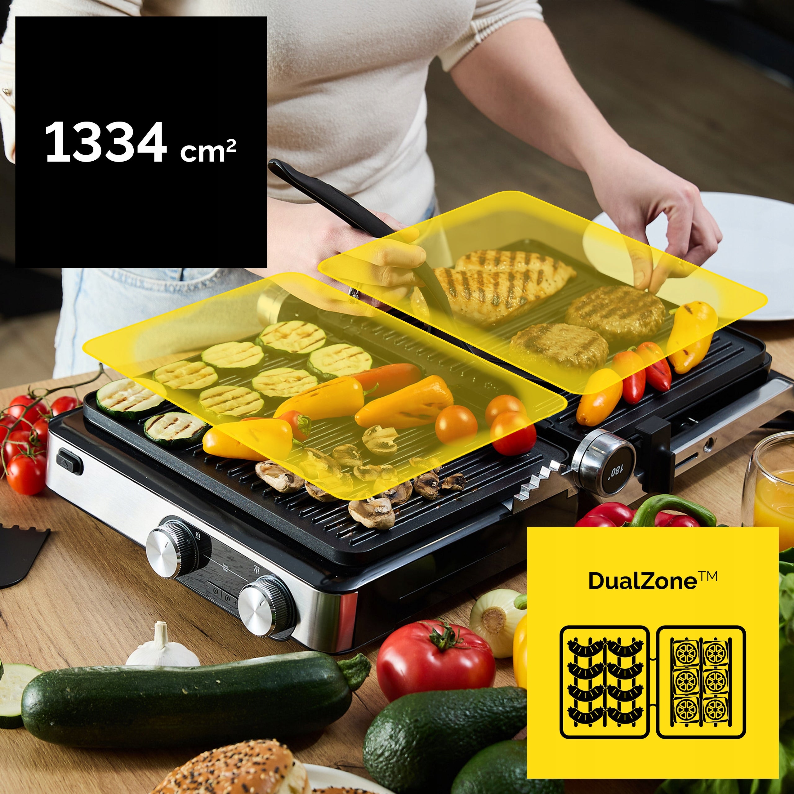 2x Grill Electric Panini Toaster Yoer 2000w Time and Temp Programmer Power rating 2000 W
