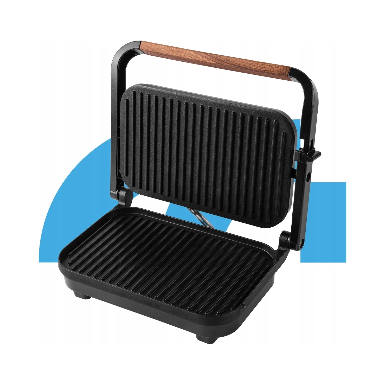 2x Grill Electric Sandwich Toaster Panini Toaster Folded Non Stick
