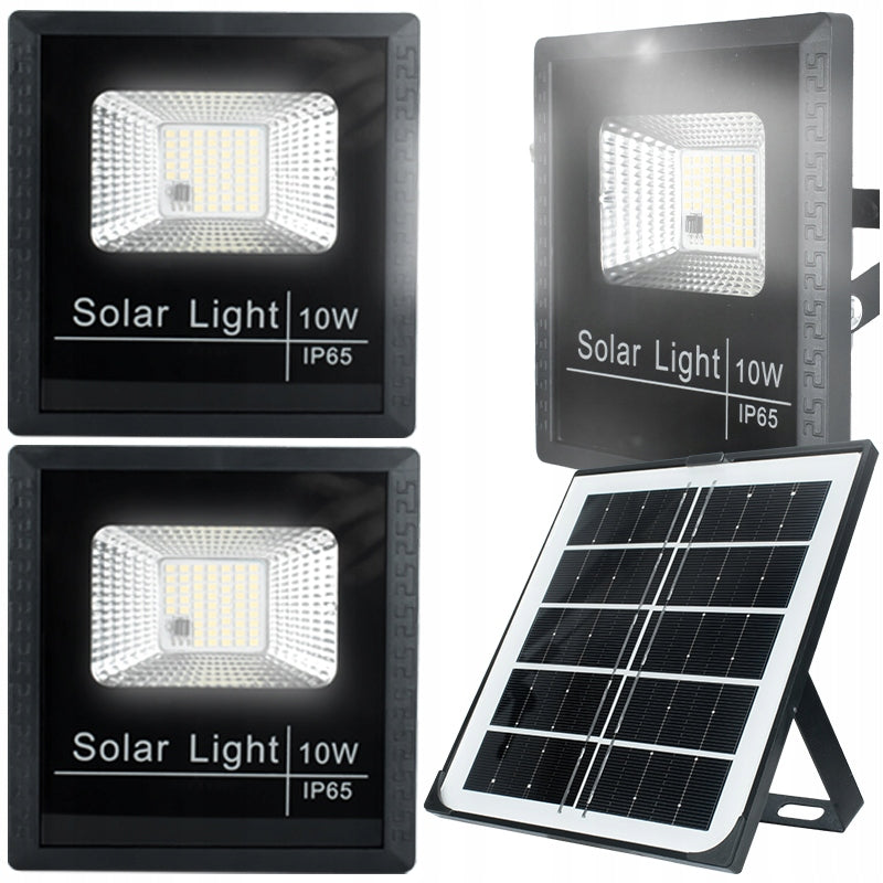 2x HALOGEN LED SOLAR FLOODLIGHT LAMP WIRELESS PORTABLE FLOODLIGHT