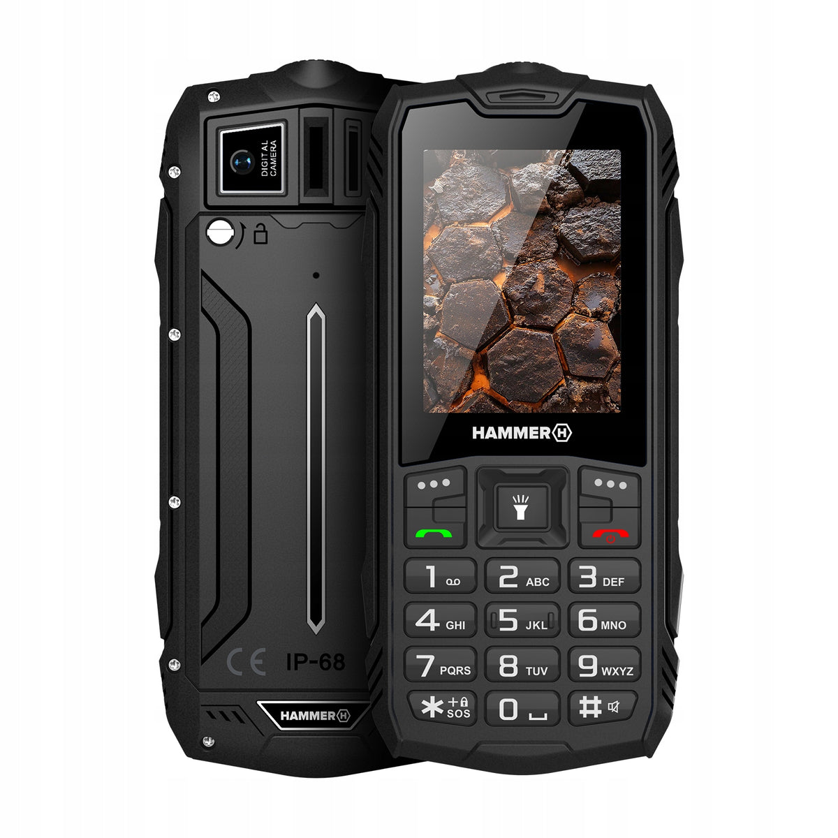 2x HAMMER ROCK LTE (Black) Dual SIM 2.4" IPS 240x320/128MB/48MB RAM/microSD
