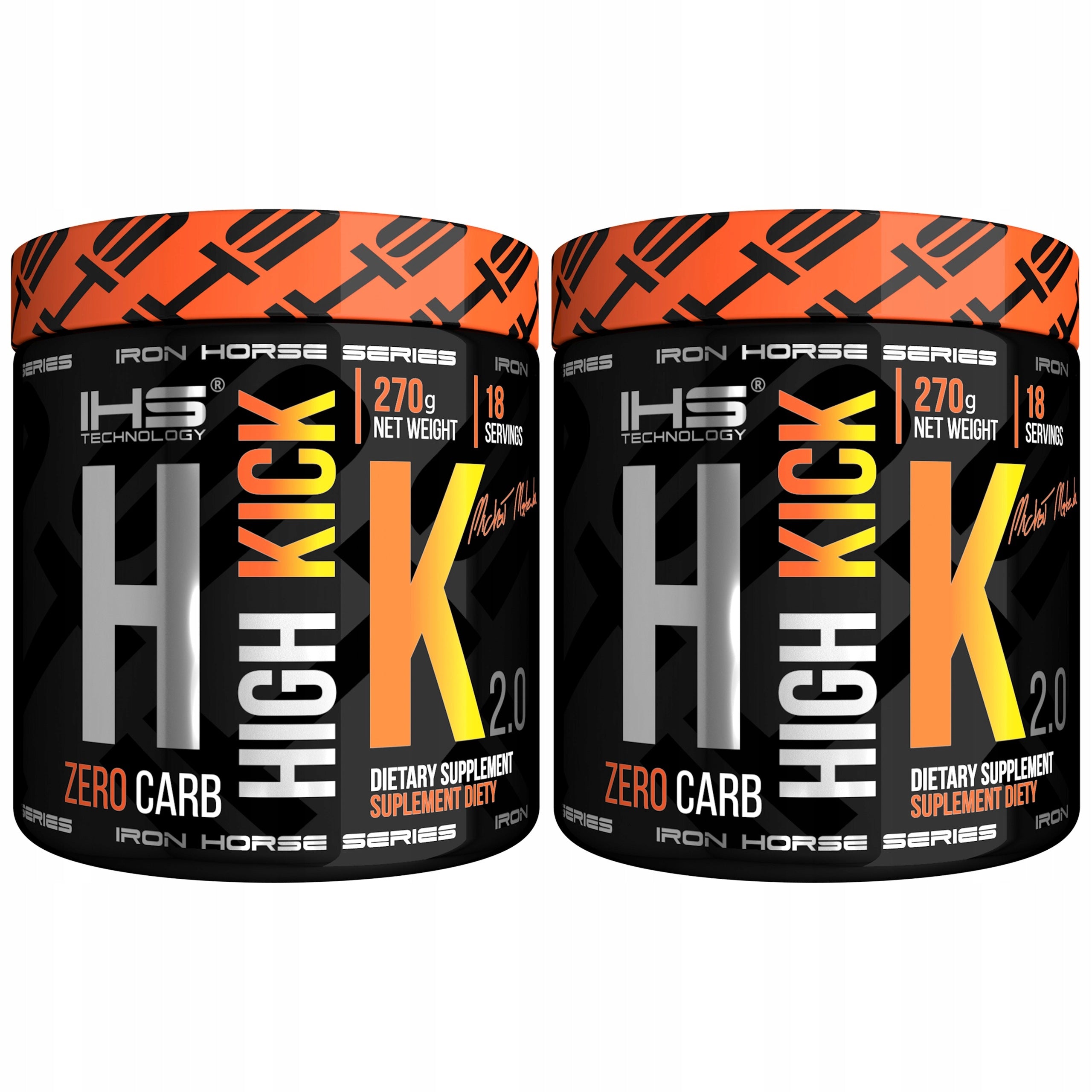 2x HIGH KICK PRE WORKOUT PRE-WORKOUT 270g ENERGY BOOSTER IRON HORSE